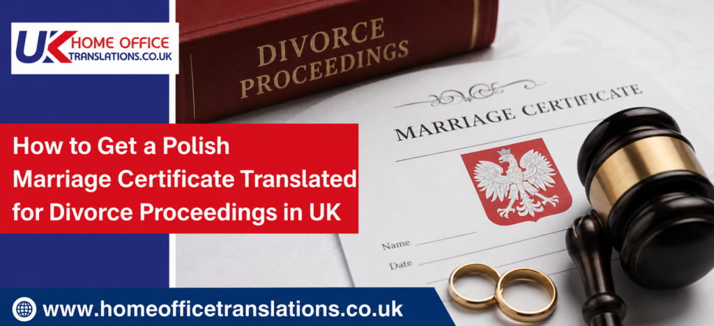 How to Get a Polish Marriage Certificate Translated for Divorce Proceedings in UK